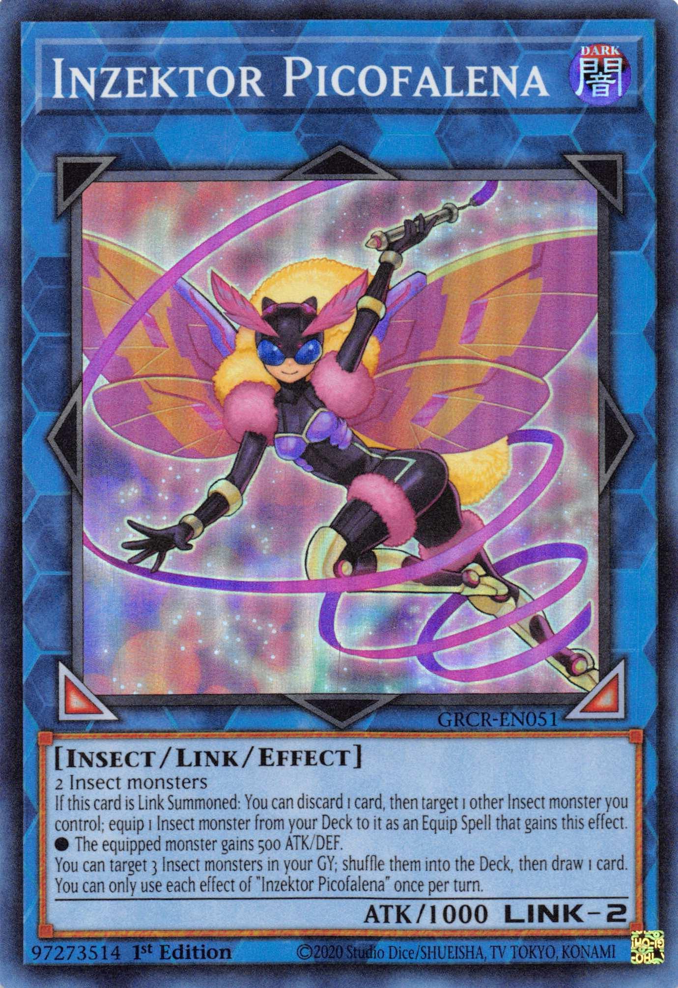 Inzektor Picofalena [GRCR-EN051] Super Rare - Josh's Cards