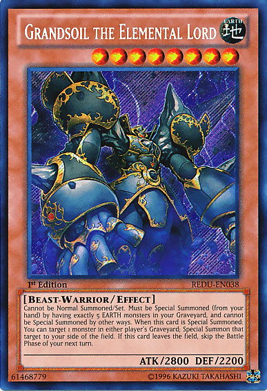 Grandsoil the Elemental Lord [REDU-EN038] Secret Rare - Josh's Cards