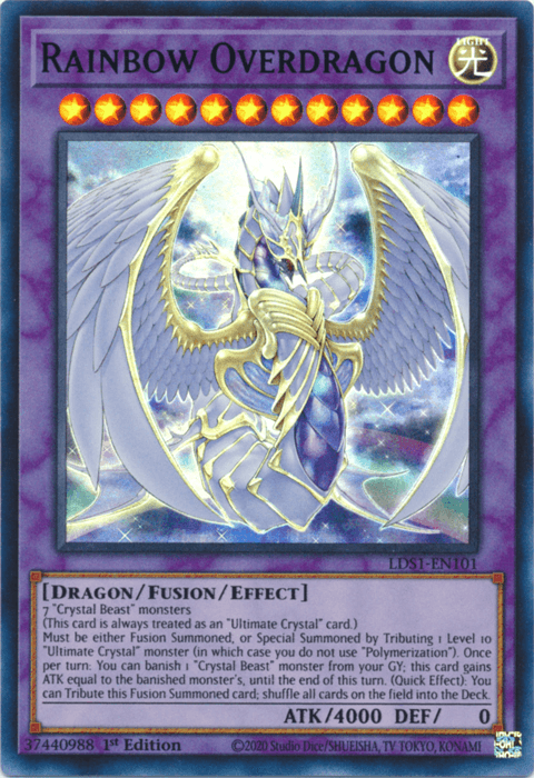 Rainbow Overdragon (Blue) [LDS1-EN101] Ultra Rare - Josh's Cards
