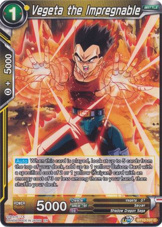Vegeta the Impregnable (BT10-107) [Rise of the Unison Warrior 2nd Edition] Parallel Foil