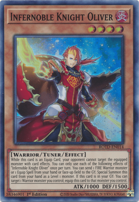 Infernoble Knight Oliver [ROTD-EN014] Super Rare - Josh's Cards