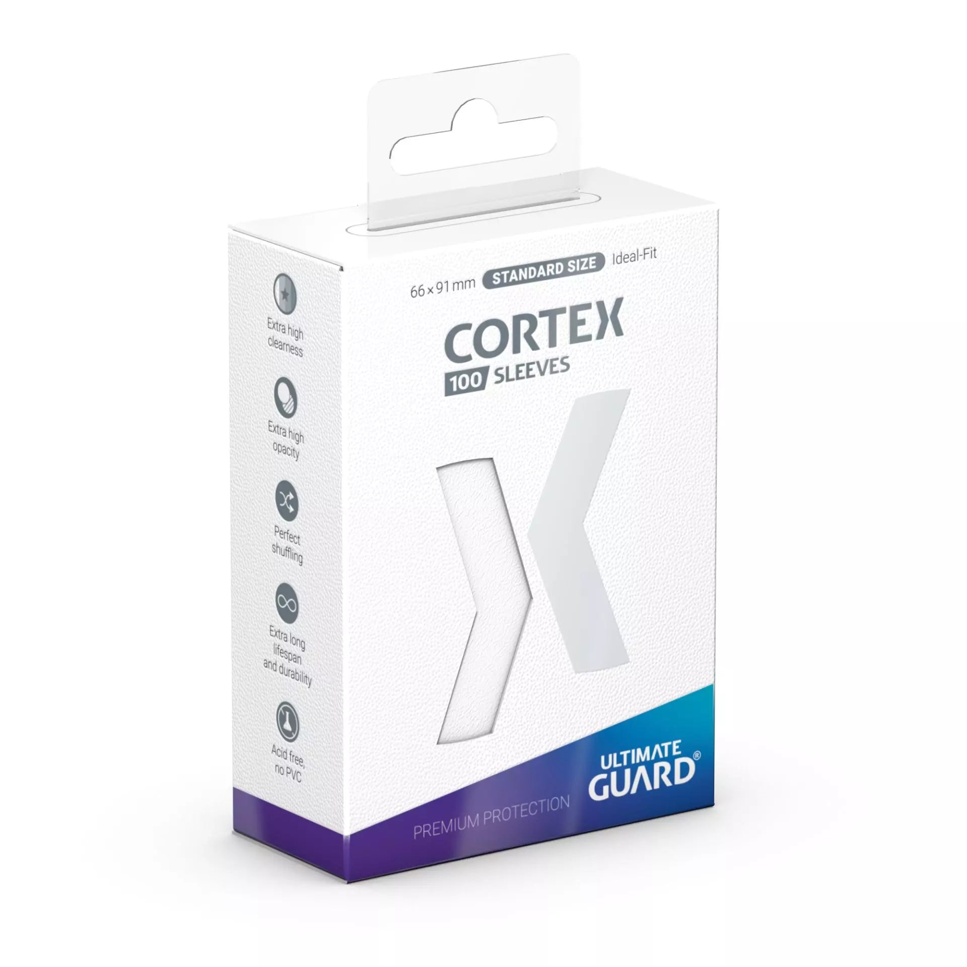 Ultimate Guard Cortex Standard Size Sleeves - Glossy White (100ct)