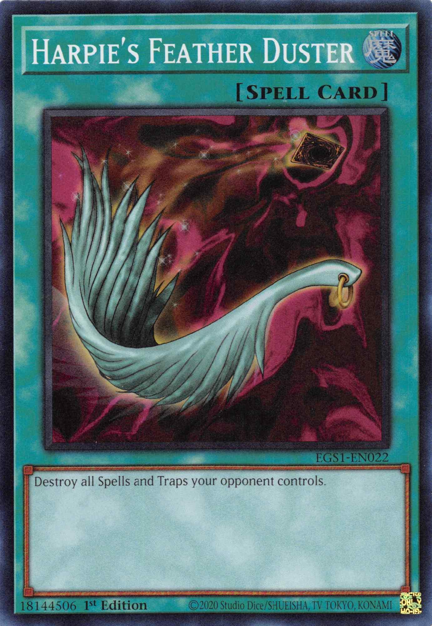 Harpie's Feather Duster [EGS1-EN022] Super Rare - Josh's Cards