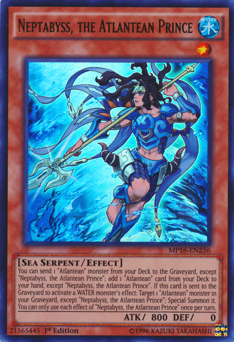 Neptabyss, the Atlantean Prince [MP16-EN236] Ultra Rare - Josh's Cards