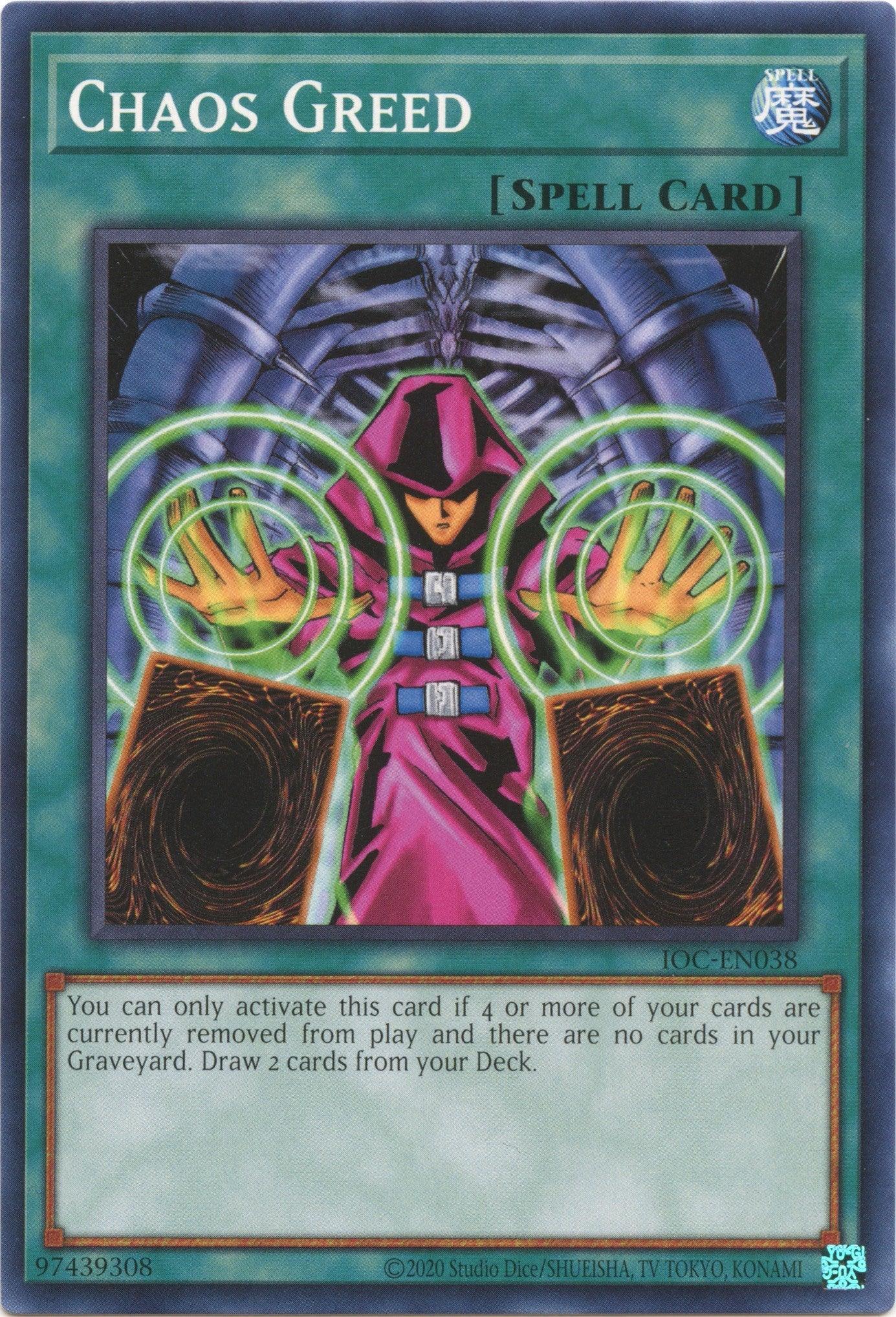 Chaos Greed (25th Anniversary) [IOC-EN038] Common - Josh's Cards