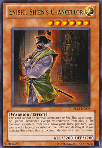 Enishi, Shien's Chancellor (Green) [DL12-EN009] Rare - Josh's Cards
