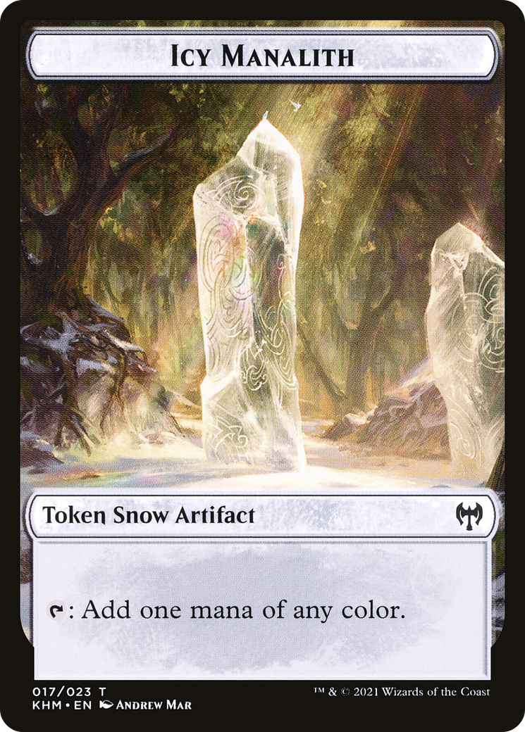 Icy Manalith (KHM-017) - Kaldheim Tokens: (snow) Foil