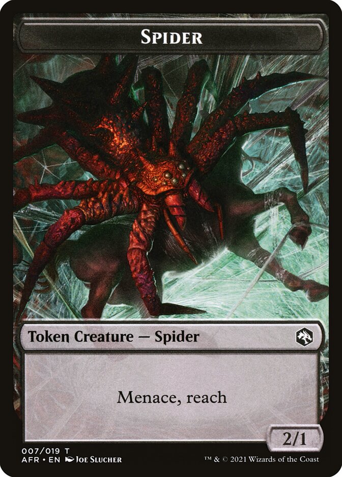 Spider // Icingdeath, Frost Tongue Double-Sided Token [Dungeons & Dragons: Adventures in the Forgotten Realms Tokens] Foil