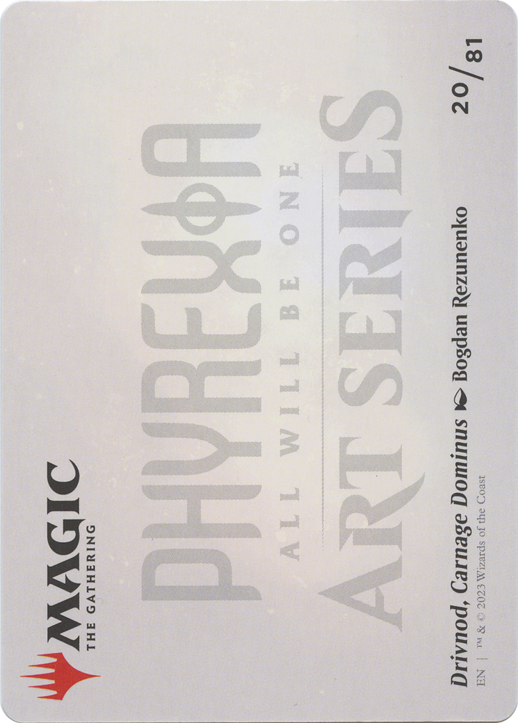 Drivnod, Carnage Dominus // Drivnod, Carnage Dominus (AONE-020) - Phyrexia: All Will Be One Art Series (Borderless) Foil