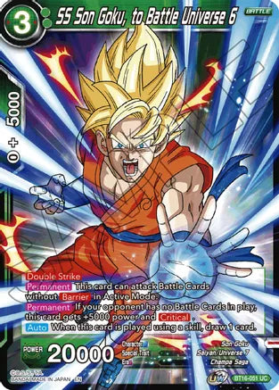 SS Son Goku, to Battle Universe 6 (BT16-051) [Realm of the Gods] Parallel Foil