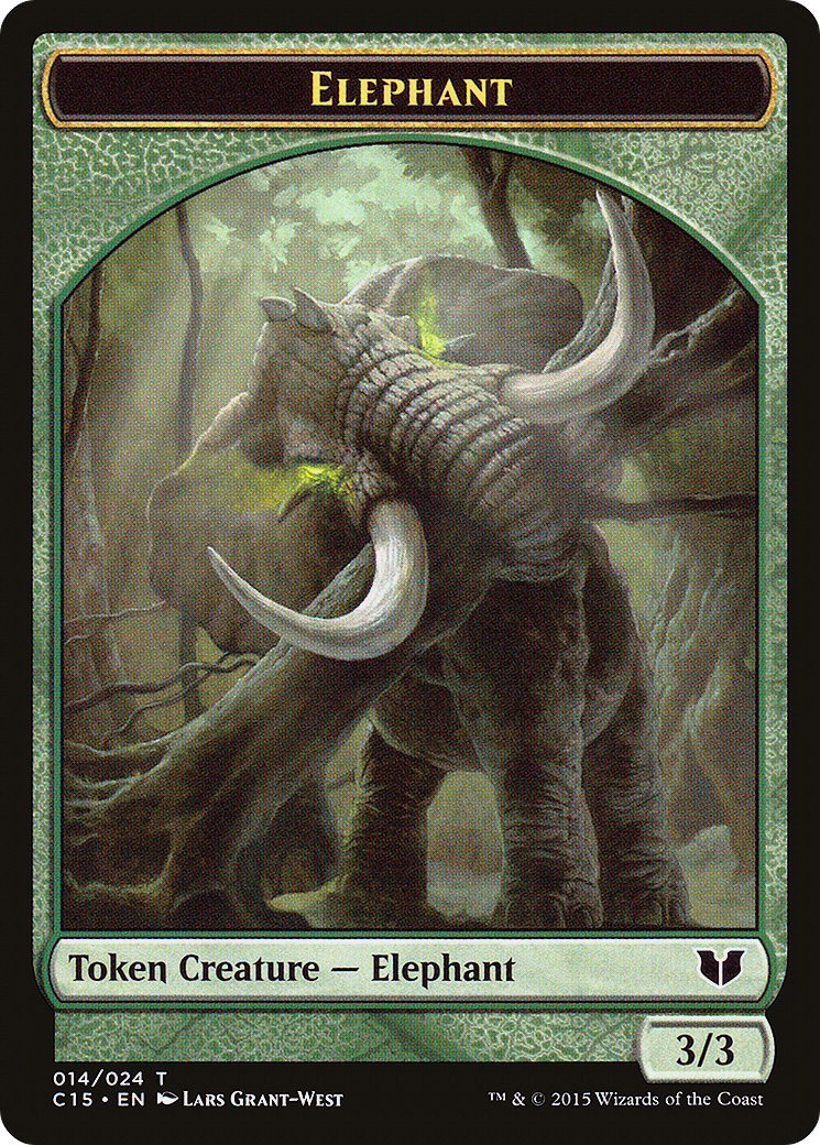 Elephant (C15-14 // 16) - Commander 2015 Tokens