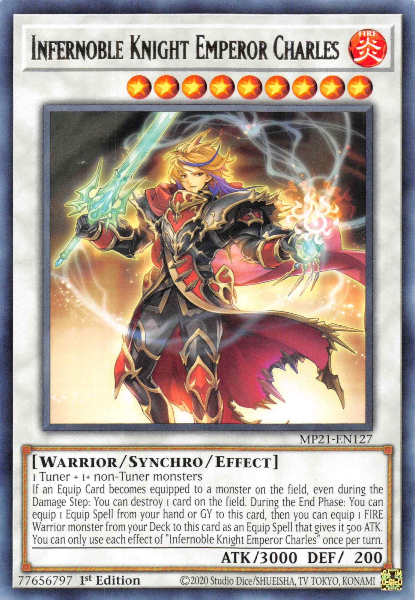 Infernoble Knight Emperor Charles [MP21-EN127] Rare - Josh's Cards