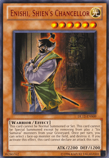 Enishi, Shien's Chancellor (Red) [DL12-EN009] Rare - Josh's Cards