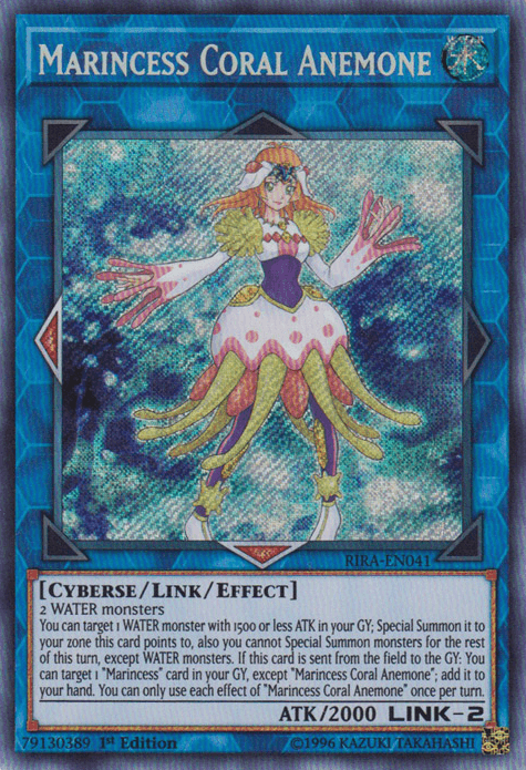 Marincess Coral Anemone [RIRA-EN041] Secret Rare - Josh's Cards