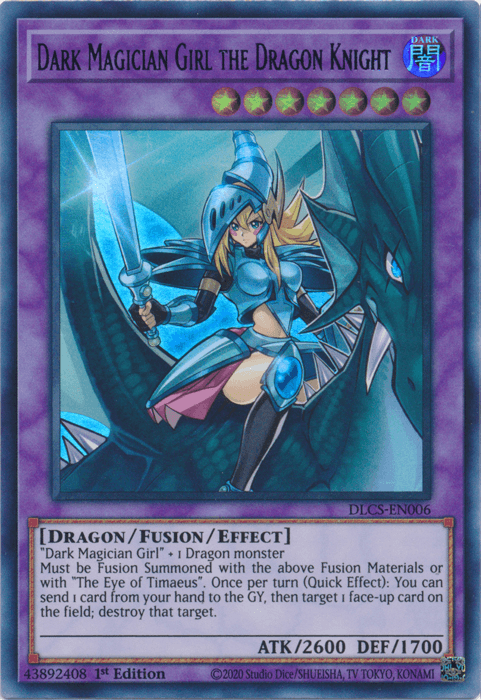 Dark Magician Girl the Dragon Knight (Purple) [DLCS-EN006] Ultra Rare - Josh's Cards