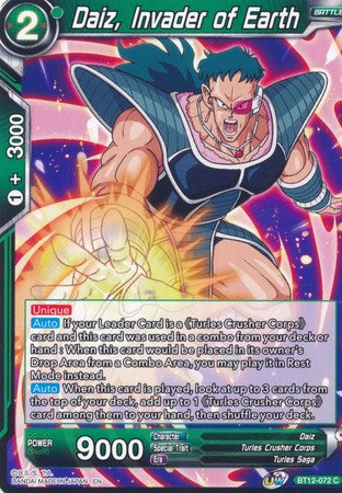 Daiz, Invader of Earth (BT12-072) [Vicious Rejuvenation] Parallel Foil