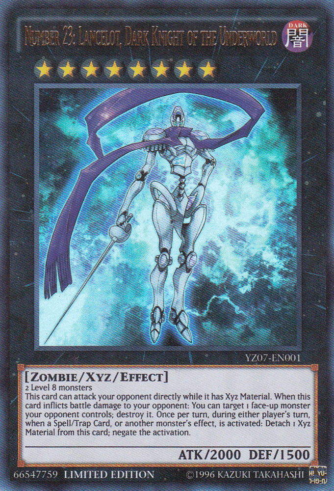 Number 23: Lancelot, Dark Knight of the Underworld [YZ07-EN001] Ultra Rare - Josh's Cards