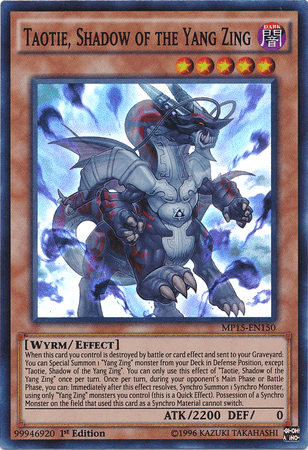 Taotie, Shadow of the Yang Zing [MP15-EN150] Super Rare - Josh's Cards