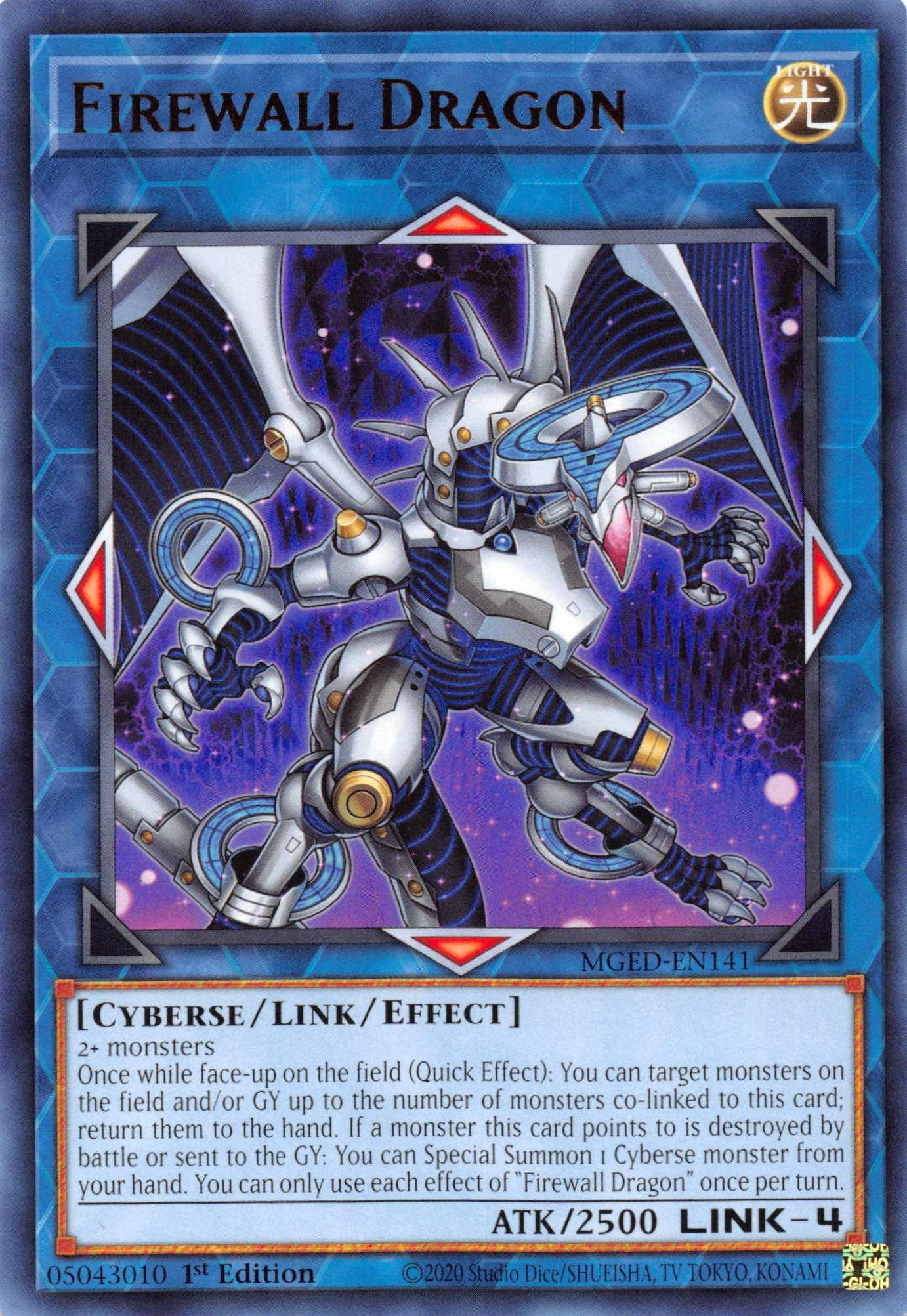 Firewall Dragon (Alternate Art - Purple) [MGED-EN141] Rare - Josh's Cards