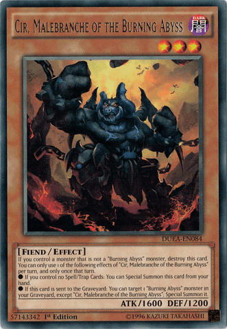 Cir, Malebranche of the Burning Abyss [DUEA-EN084] Rare - Josh's Cards