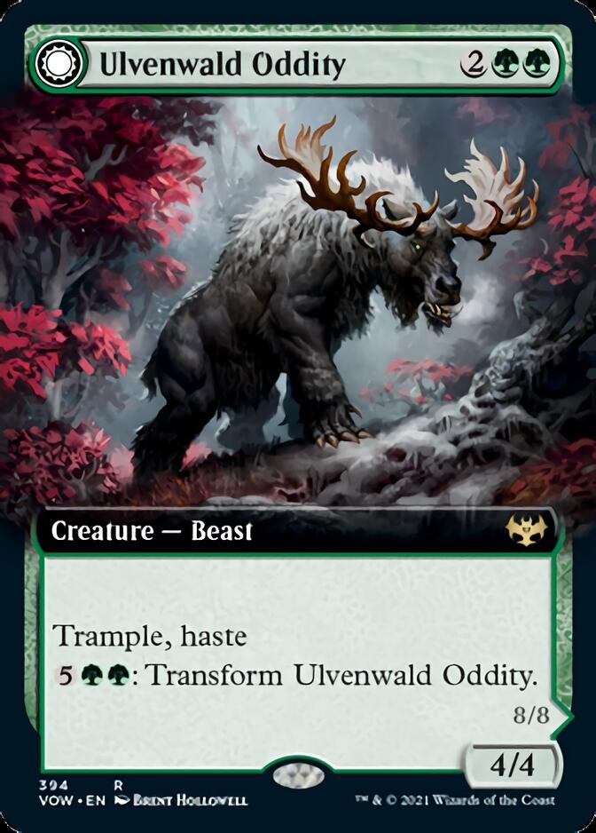Ulvenwald Oddity // Ulvenwald Behemoth (VOW-394) - Innistrad: Crimson Vow: (Extended Art, Double Faced Transform) Foil