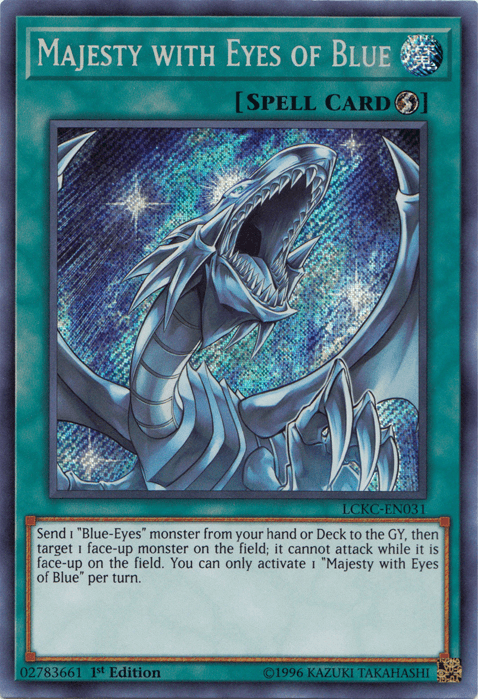 Majesty with Eyes of Blue [LCKC-EN031] Secret Rare - Josh's Cards