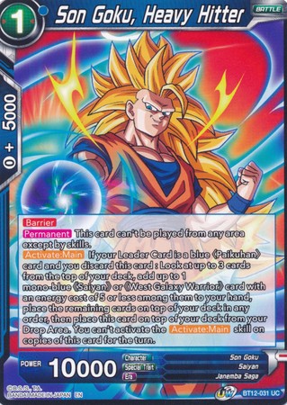 Son Goku, Heavy Hitter (BT12-031) [Vicious Rejuvenation] Parallel Foil