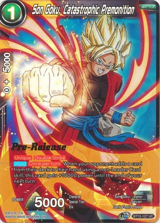 Son Goku, Catastrophic Premonition (BT12-127) [Vicious Rejuvenation Prerelease Promos] Parallel Foil