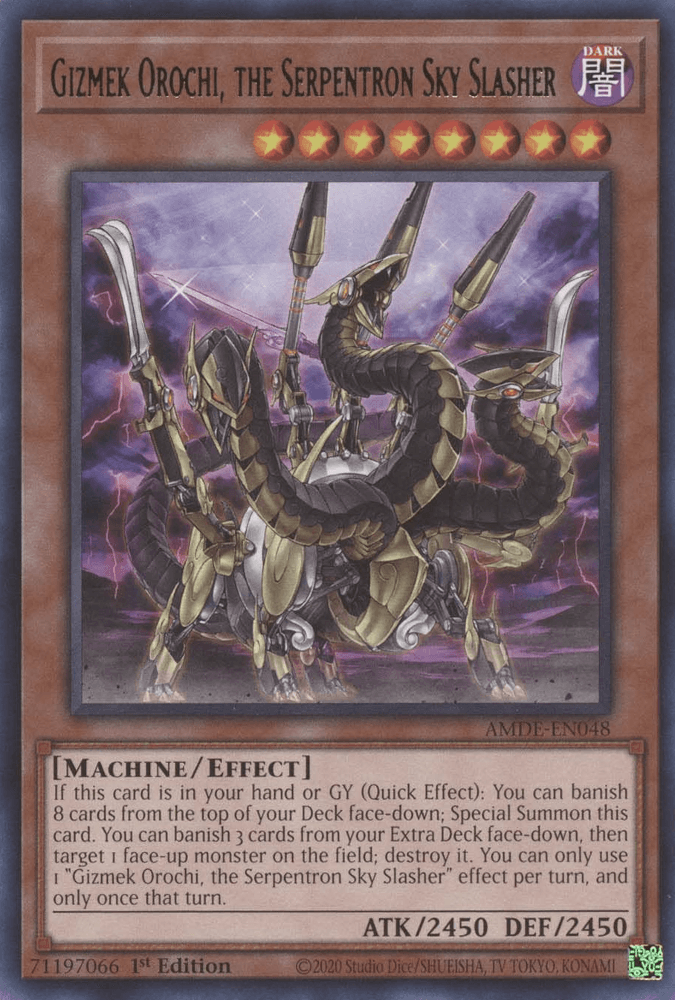 Gizmek Orochi, the Serpentron Sky Slasher [AMDE-EN048] Rare - Josh's Cards