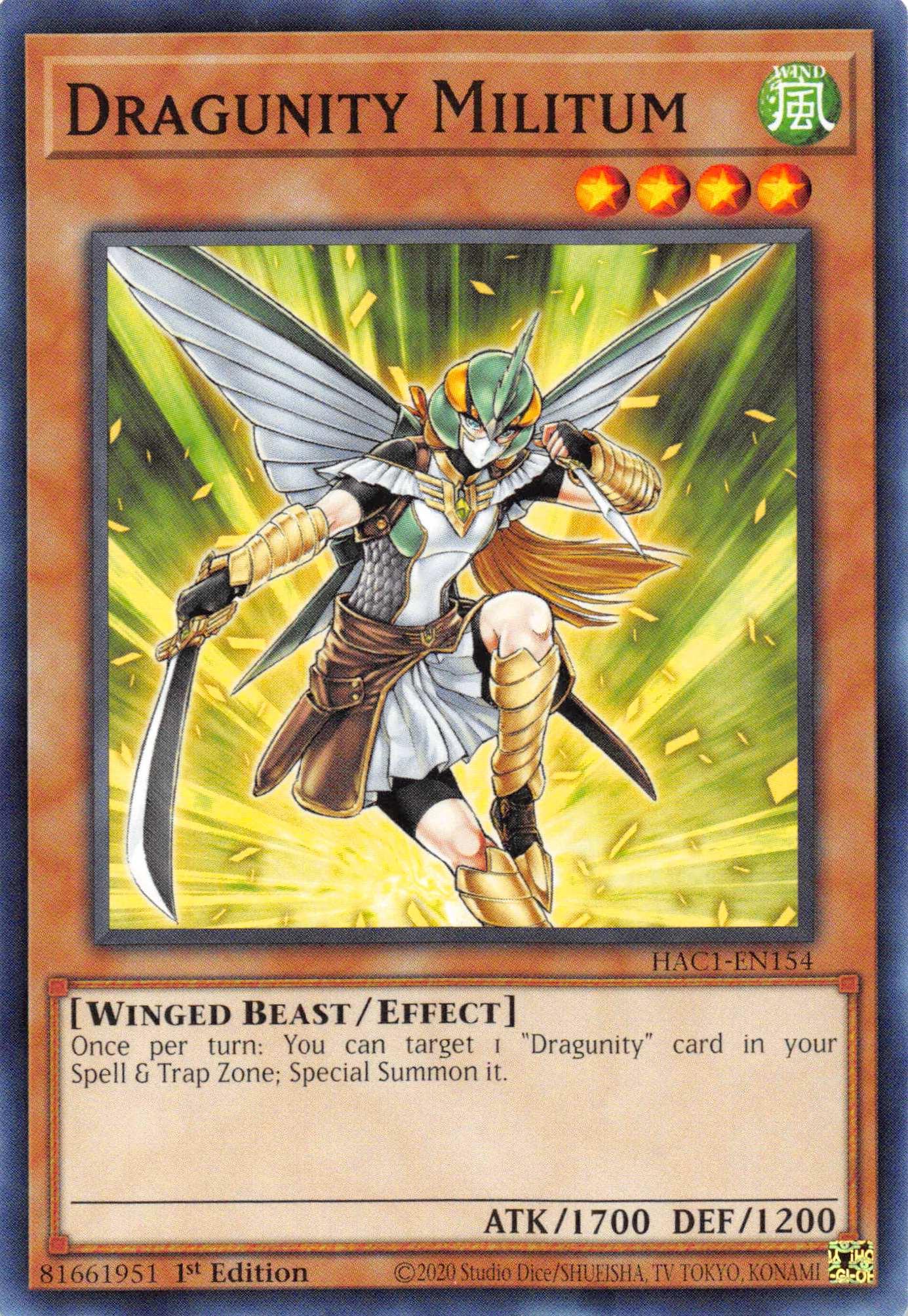 Dragunity Militum [HAC1-EN154] Common - Josh's Cards