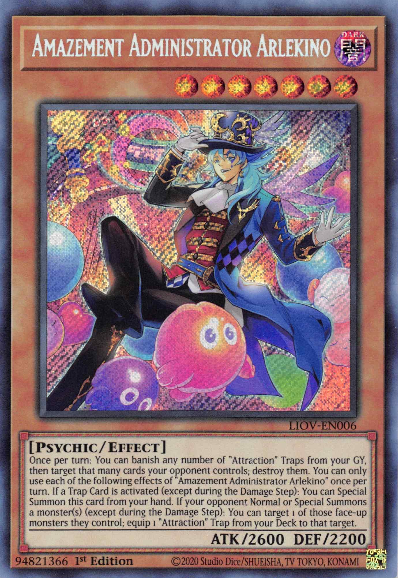 Amazement Administrator Arlekino [LIOV-EN006] Secret Rare - Josh's Cards