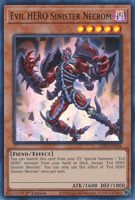 Evil HERO Sinister Necrom [LDS3-EN026] Ultra Rare - Josh's Cards