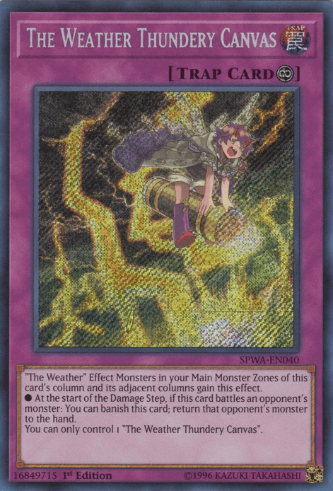 The Weather Thundery Canvas [SPWA-EN040] Secret Rare - Josh's Cards