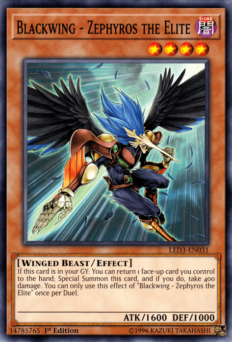 Blackwing - Zephyros the Elite [LED3-EN031] Common - Josh's Cards