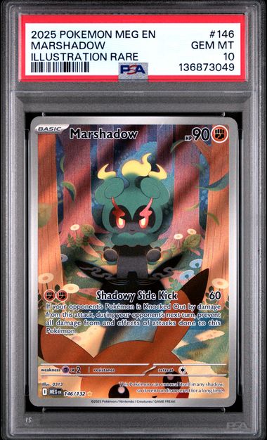 Marshadow Illustration Rare Mega Evolution ME01 146/132 PSA 10