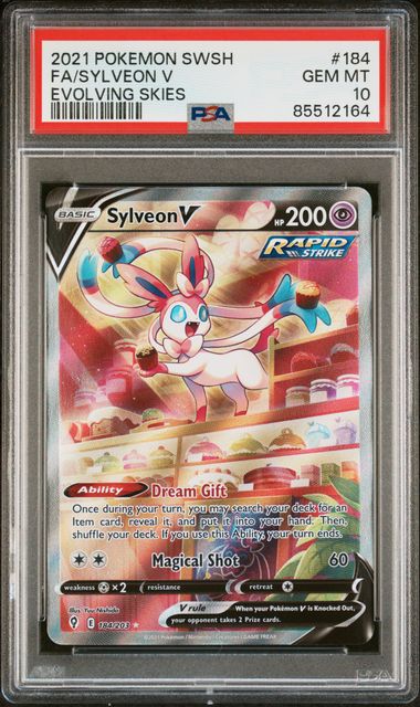 Sylveon V Evolving Skies 184/203 PSA 10