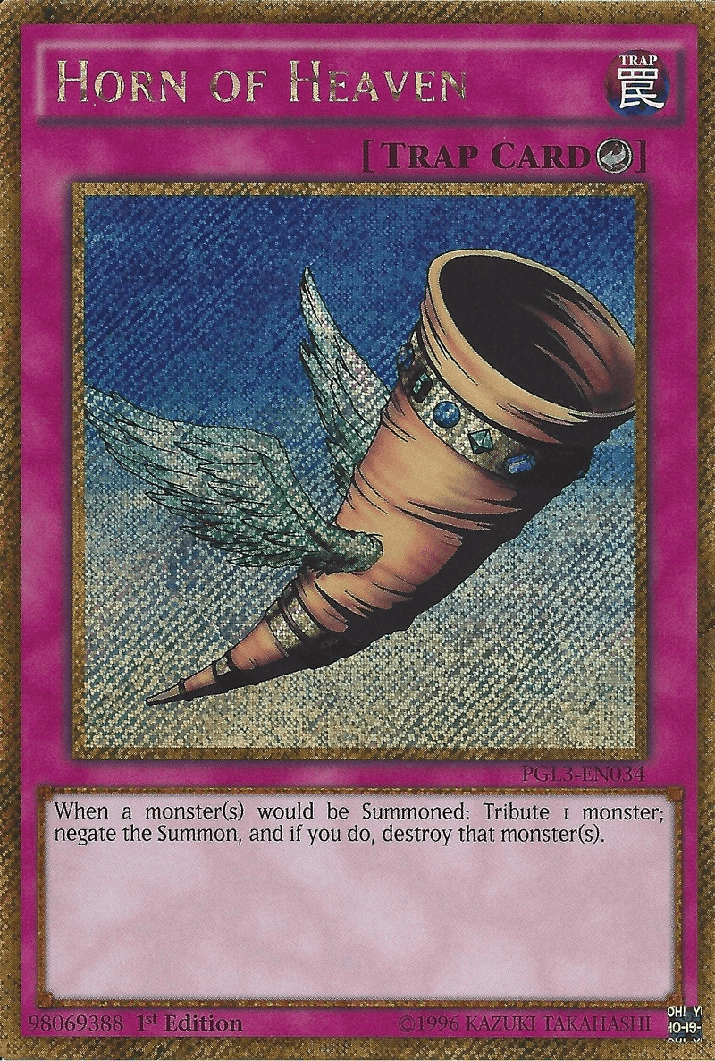Horn of Heaven [PGL3-EN034] Gold Secret Rare - Josh's Cards
