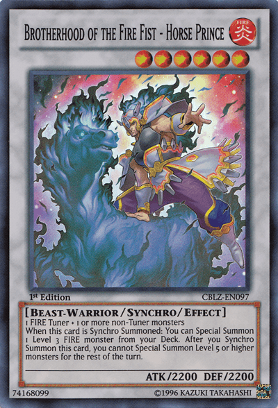 Brotherhood of the Fire Fist - Horse Prince [CBLZ-EN097] Super Rare - Josh's Cards