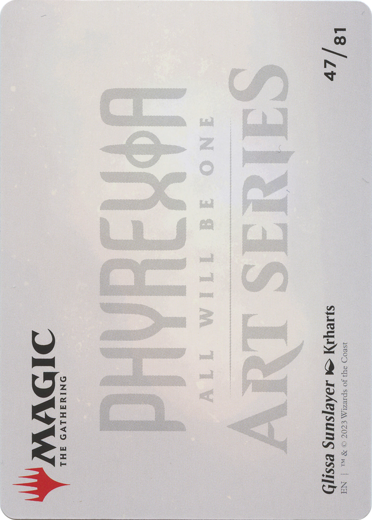 Glissa Sunslayer // Glissa Sunslayer (AONE-047) - Phyrexia: All Will Be One Art Series (Borderless) Foil