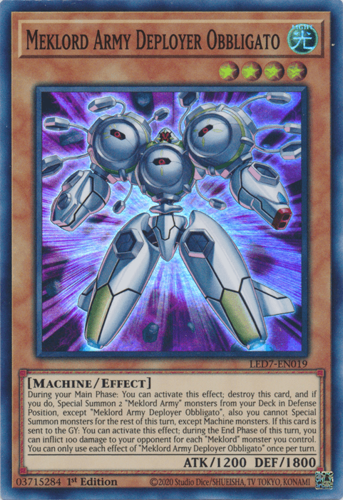 Meklord Army Deployer Obbligato [LED7-EN019] Super Rare - Josh's Cards