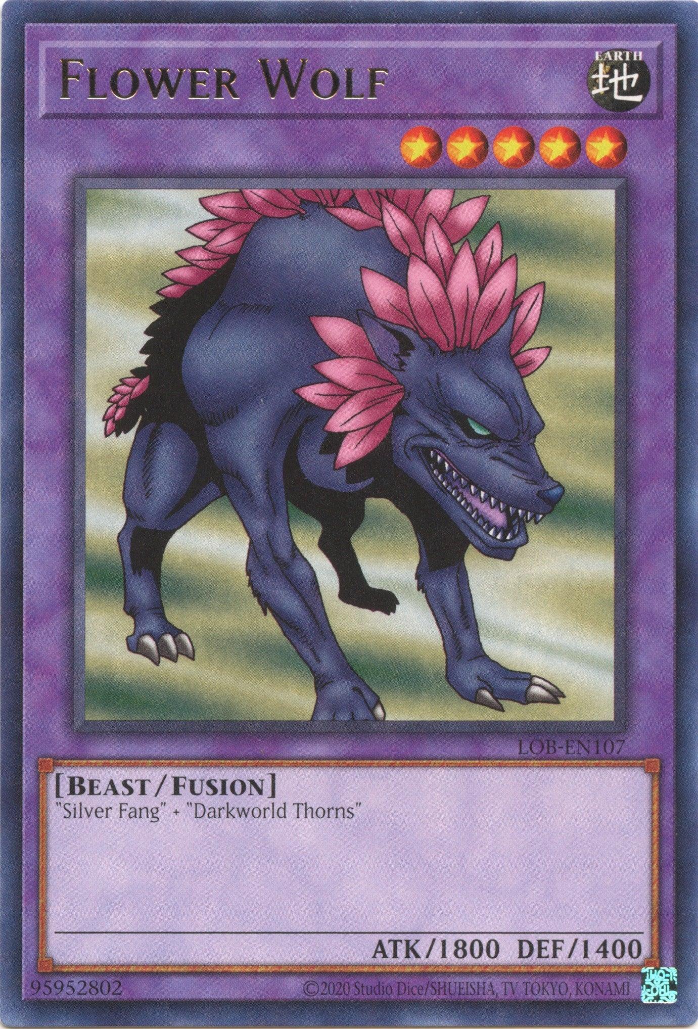 Flower Wolf (25th Anniversary) [LOB-EN107] Rare - Josh's Cards