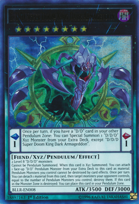 D/D/D Super Doom King Dark Armageddon [BLLR-EN008] Ultra Rare - Josh's Cards