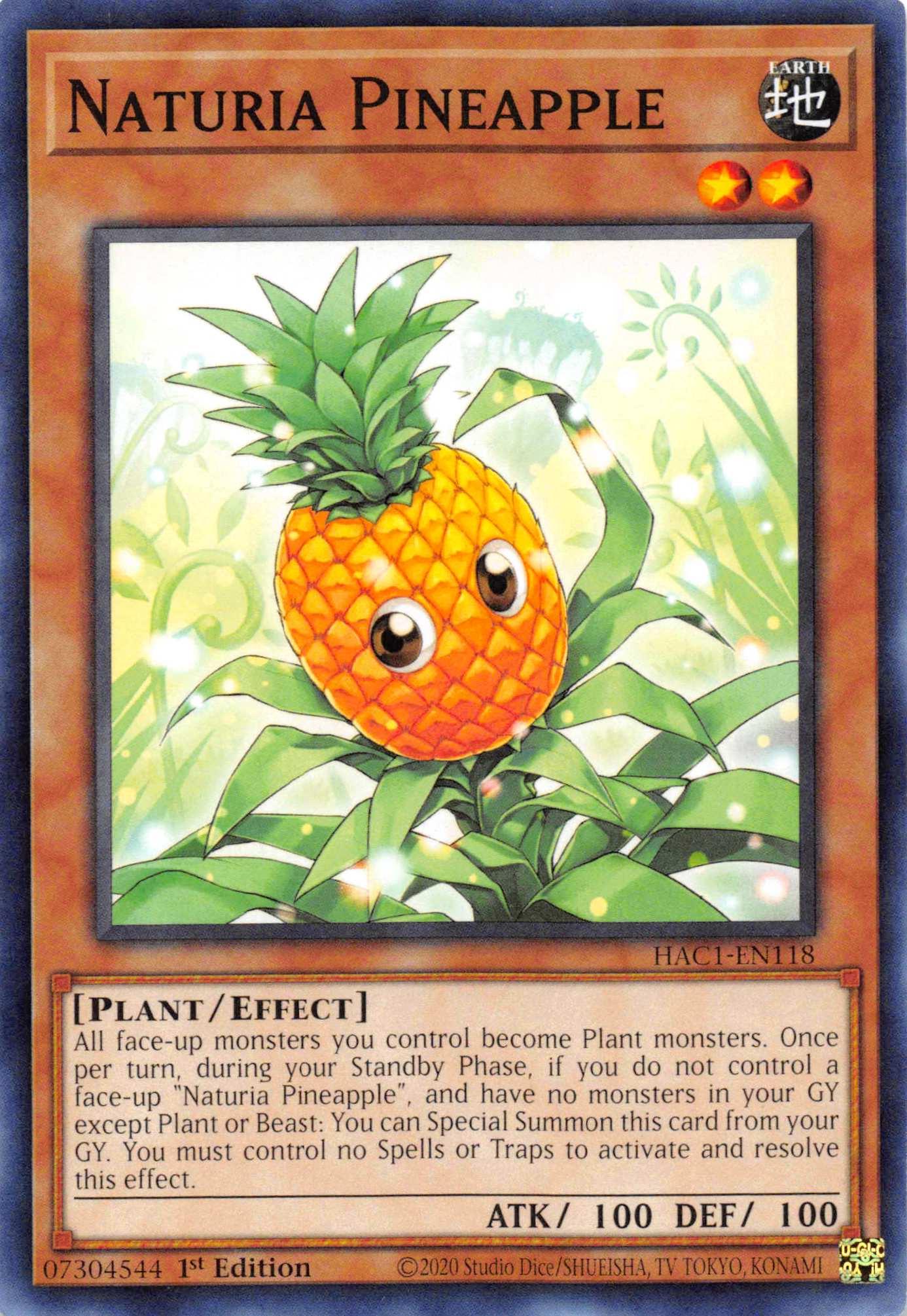 Naturia Pineapple [HAC1-EN118] Common - Josh's Cards