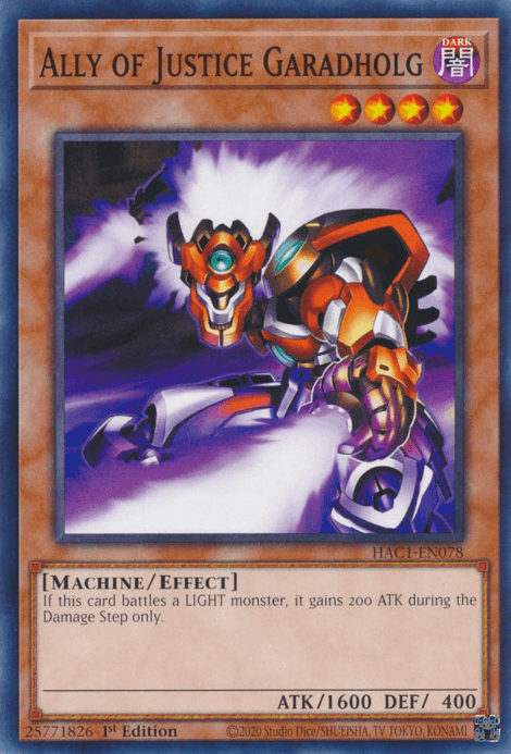 Ally of Justice Garadholg [HAC1-EN078] Common - Josh's Cards