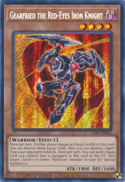 Gearfried the Red-Eyes Iron Knight [LDS1-EN011] Secret Rare - Josh's Cards