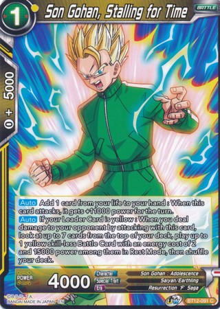 Son Gohan, Stalling for Time (BT12-091) [Vicious Rejuvenation] Parallel Foil