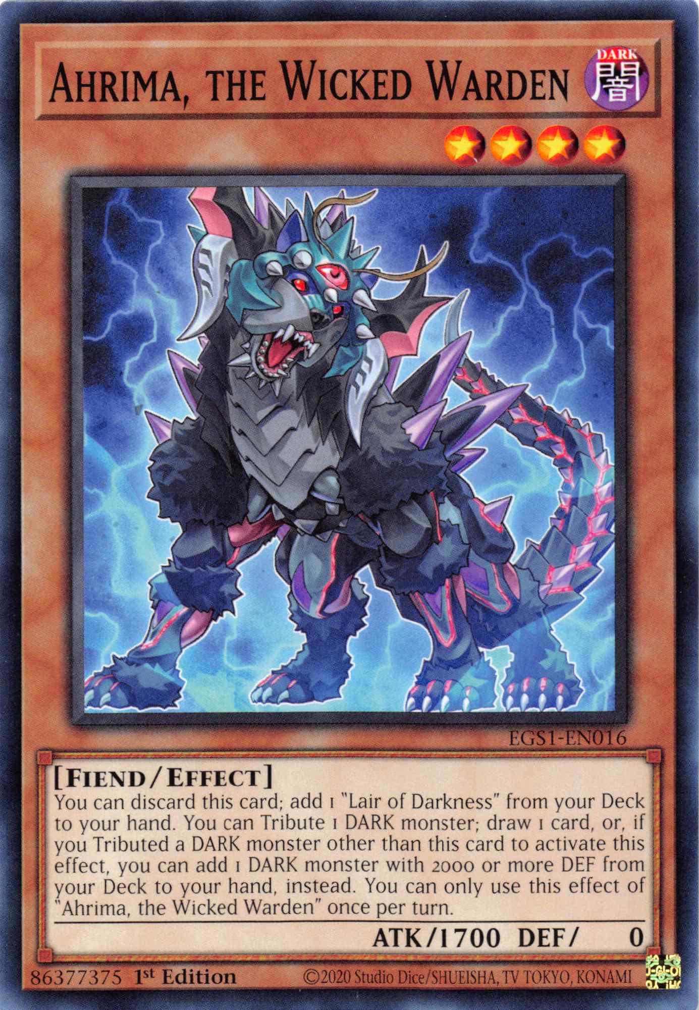 Ahrima, the Wicked Warden [EGS1-EN016] Common - Josh's Cards
