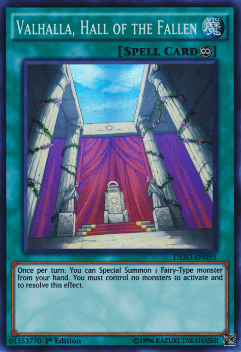 Valhalla, Hall of the Fallen [DESO-EN055] Super Rare - Josh's Cards