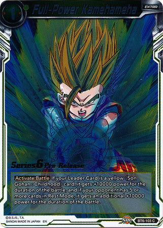 Full-Power Kamehameha (BT6-103_PR) [Destroyer Kings Prerelease Promos] Parallel Foil