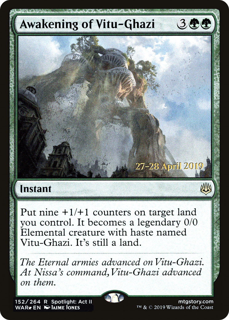 Awakening of Vitu-Ghazi (PRE-152S) - War of the Spark Promos Foil